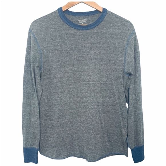 EUC Cremieux Long Sleeve Ringer Tee S Gray - Picture 1 of 10